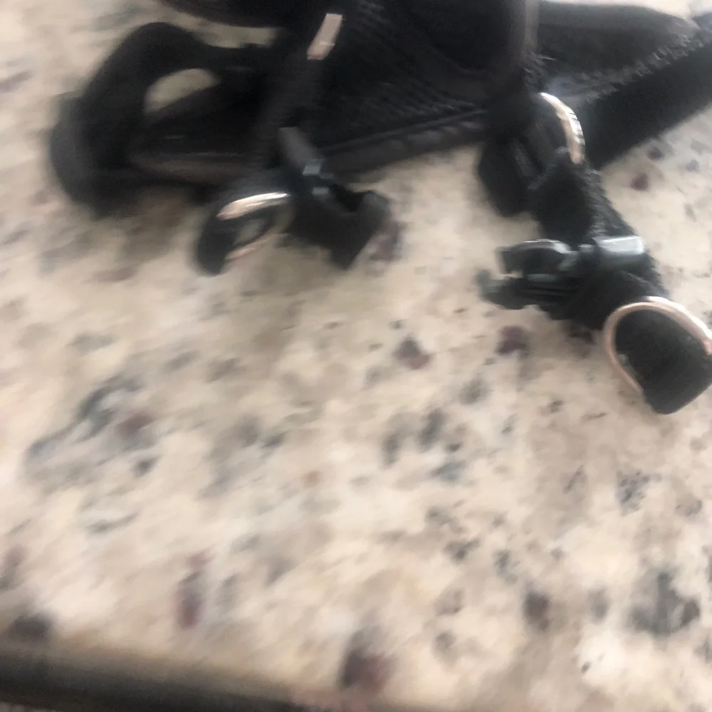 The Dog Walking Company Adjustable Black Gray Dog Harness Size M Set of 2